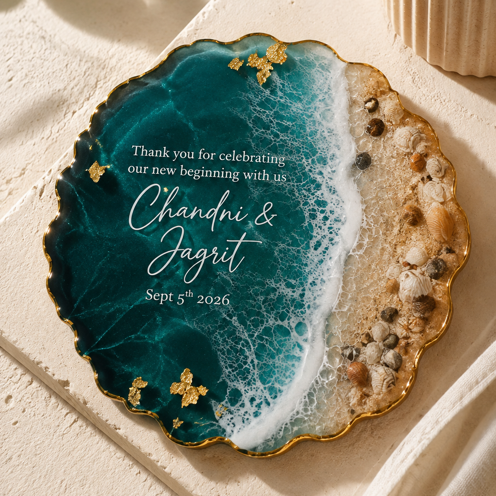 Emerald Tide Resin Coasters