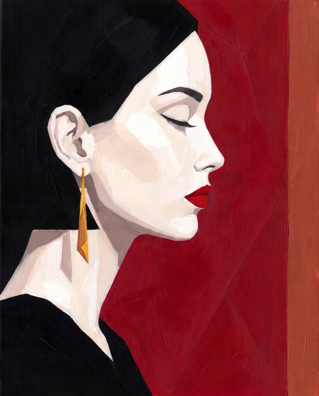 Scarlet Silhouette Portrait