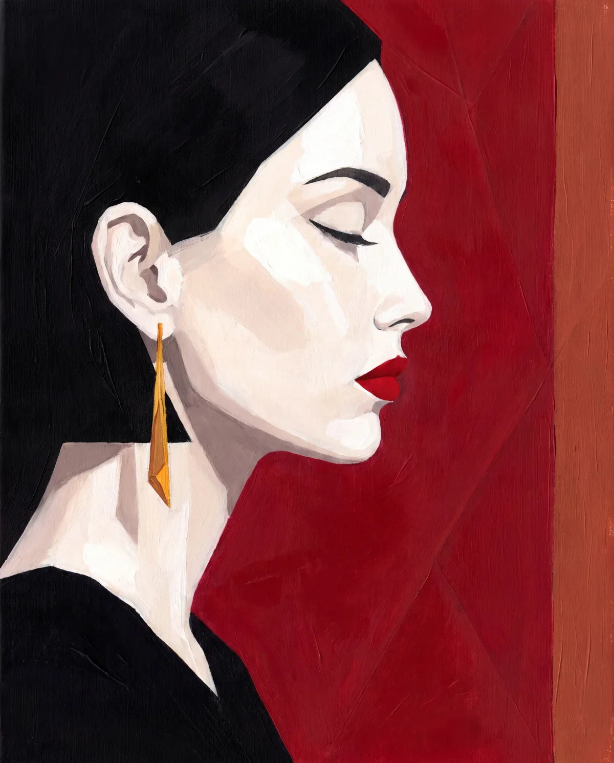 Scarlet Silhouette Portrait