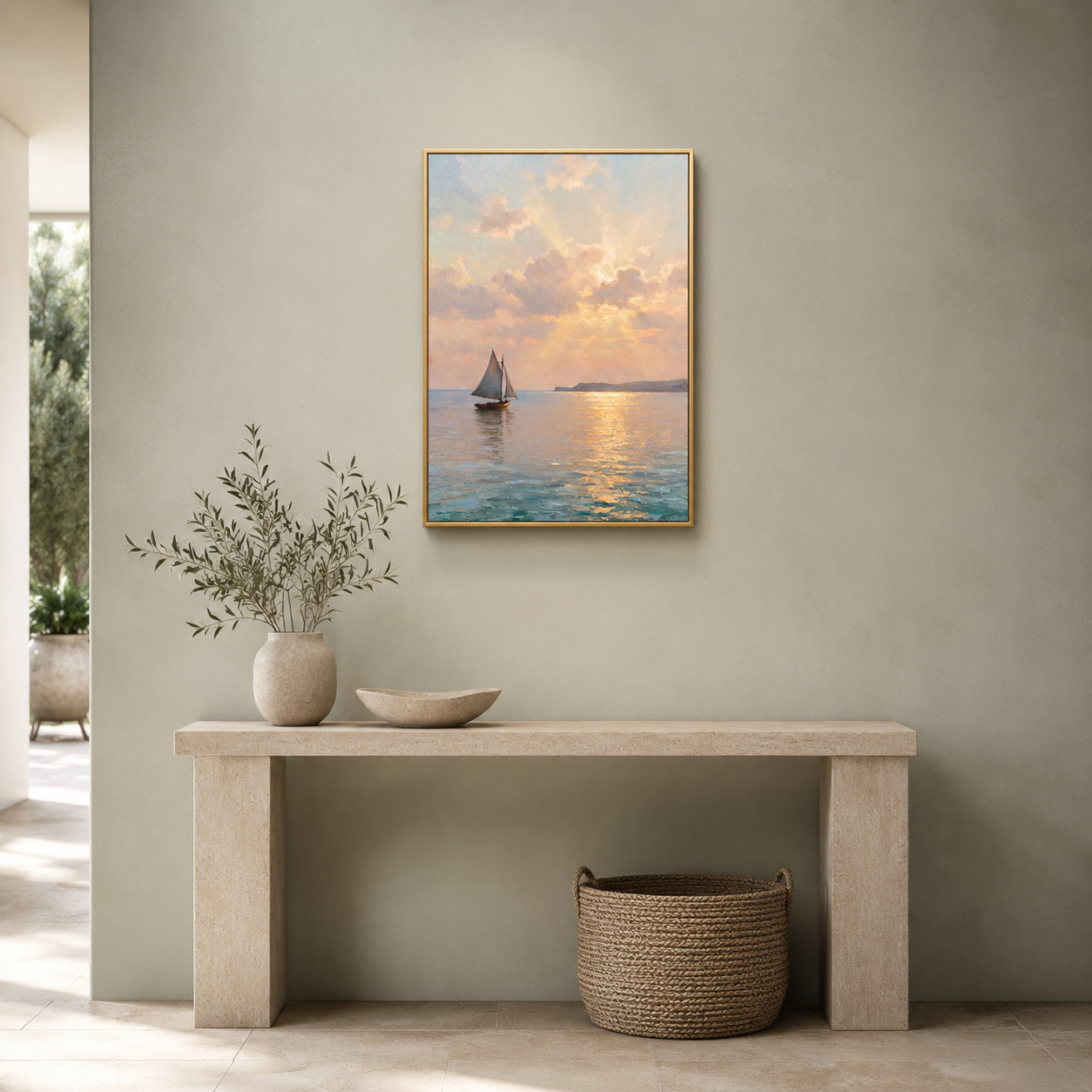 Golden Hour Sailboat