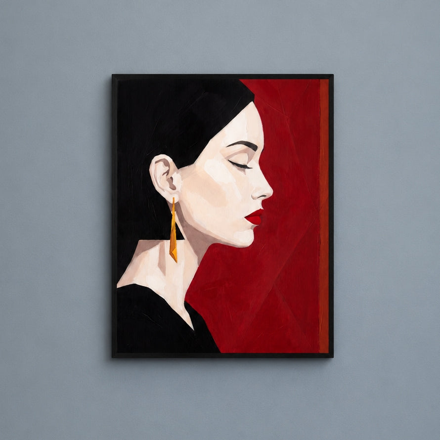 Scarlet Silhouette Portrait