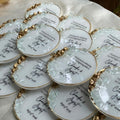White & Gold Resin Coasters