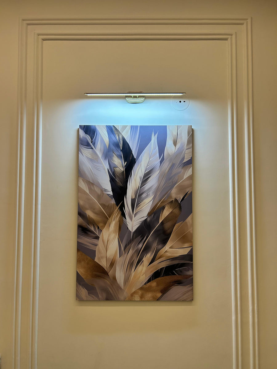 Close view of a framed botanical print on a wall in a Bengaluru home