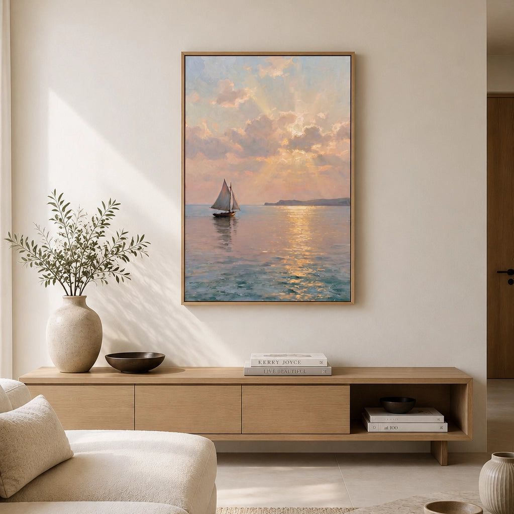Golden Hour Sailboat