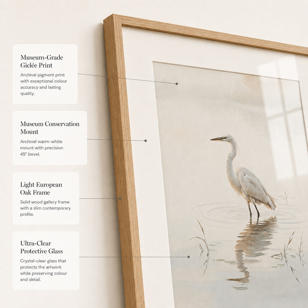 Standing Reflection Heron