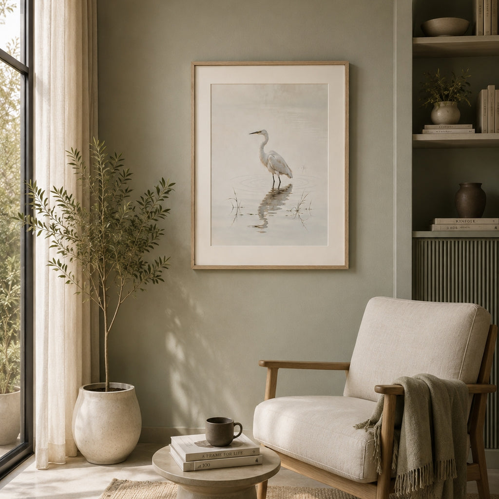 Standing Reflection Heron